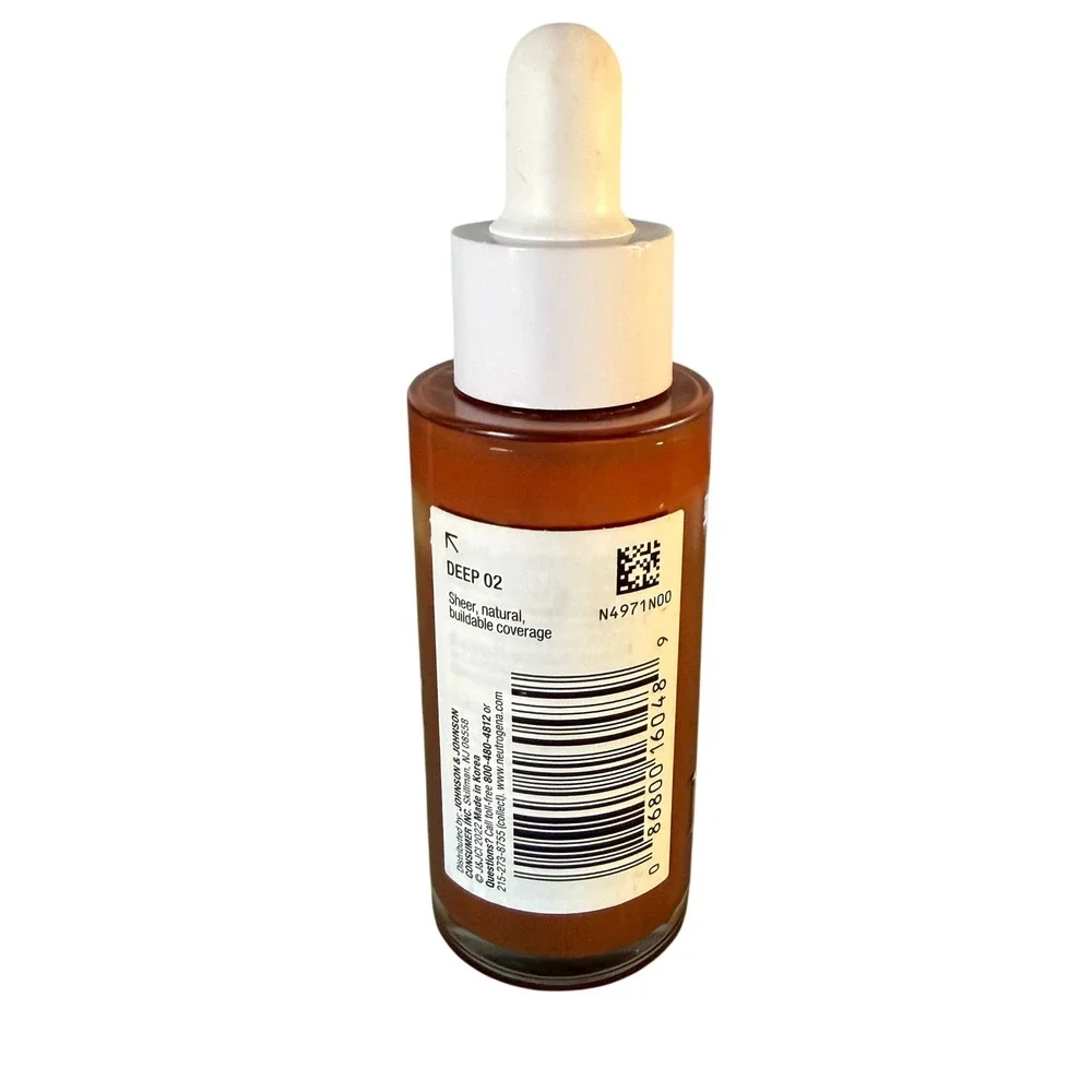 Neutrogena Healthy Skin Serum Foundation Deep 02 Brown‎ Sheer Buildable  1.0oz